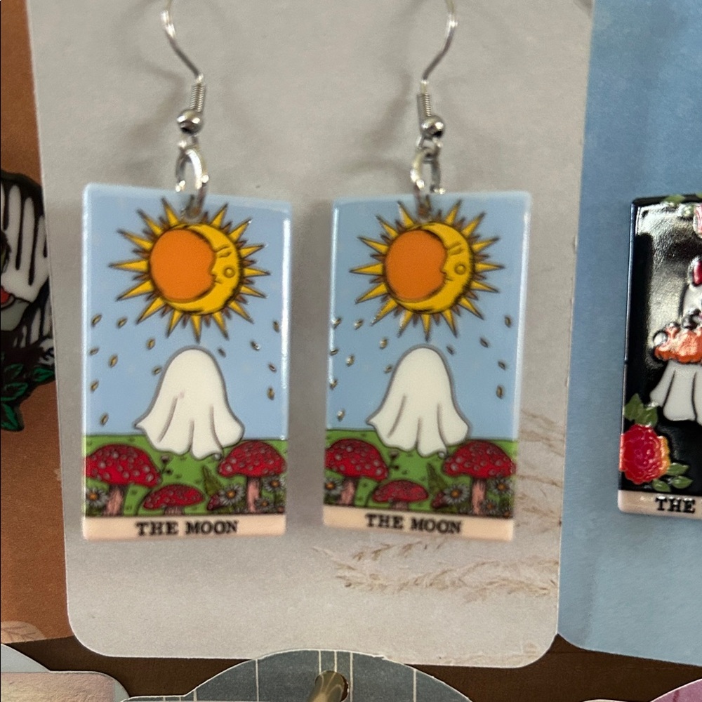 ‘The Moon’ Dangle Earrings